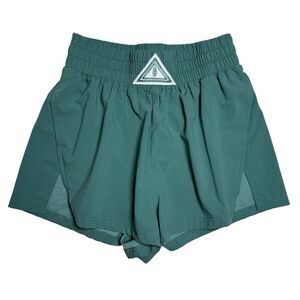 Free People Movement Womens Next Round Shorts Size M Green Lined Elastic Waist
